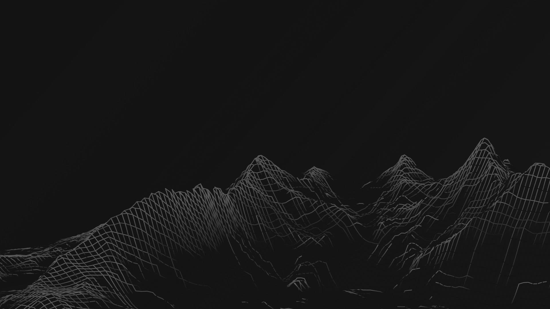 Wireframe terrain rendering from the Maintain Mining design system